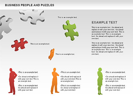 Puzzles und Menschen, Folie 9, 00485, Puzzle-Diagramme — PoweredTemplate.com