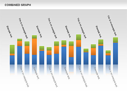 Combined Graph, PowerPoint Template, 00486, Graph Charts — PoweredTemplate.com