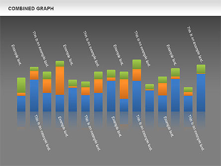 결합 된 그래프, 슬라이드 13, 00486, 그래프 차트 — PoweredTemplate.com