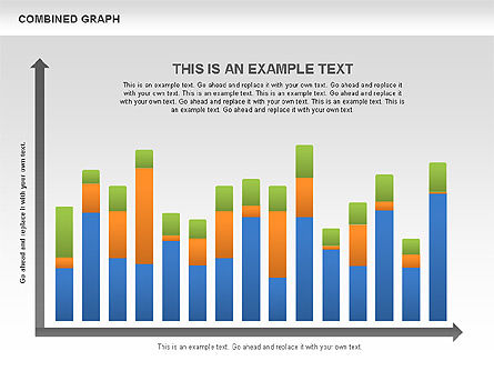 Gecombineerde grafiek, Dia 5, 00486, Graph Charts — PoweredTemplate.com