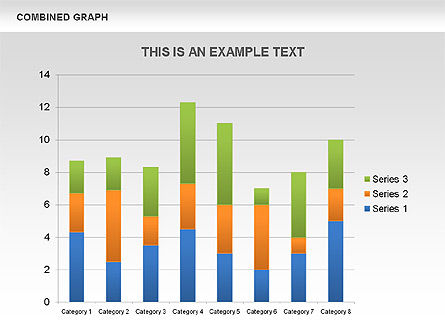 결합 된 그래프, 슬라이드 8, 00486, 그래프 차트 — PoweredTemplate.com