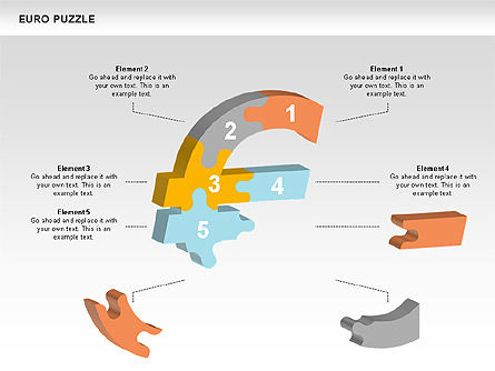 Euro puzzel diagrammen, Dia 6, 00488, Puzzeldiagrammen — PoweredTemplate.com
