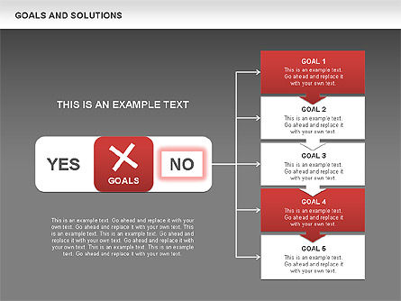 目标和解决方案图表, 幻灯片 13, 00489, 商业模式 — PoweredTemplate.com