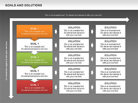 Goals and Solutions Charts, Slide 14, 00489, Business Models — PoweredTemplate.com