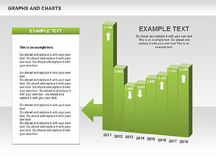 그래프 및 차트, 슬라이드 2, 00490, 그래프 차트 — PoweredTemplate.com