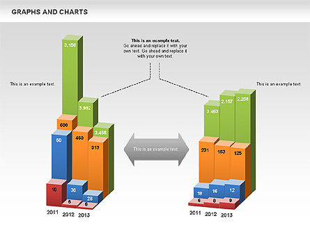 グラフとチャート, スライド 6, 00490, グラフチャート — PoweredTemplate.com