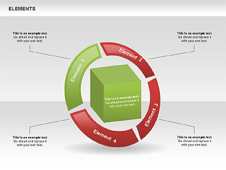 Koleksi Bentuk Dan Diagram, Templat PowerPoint, 00491, Bagan Bulat — PoweredTemplate.com