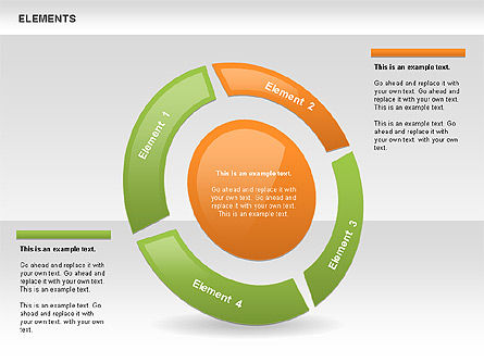Shapes and Diagrams Collection, Slide 10, 00491, Pie Charts — PoweredTemplate.com