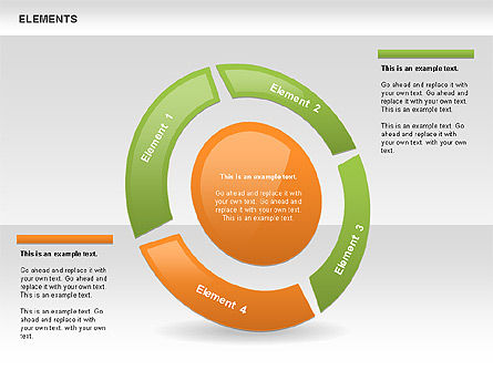 Shapes and Diagrams Collection, Slide 12, 00491, Pie Charts — PoweredTemplate.com