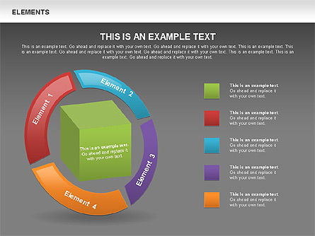 Shapes and Diagrams Collection, Slide 14, 00491, Pie Charts — PoweredTemplate.com