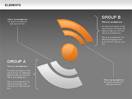 Collection de formes et de diagrammes, Diapositive 15, 00491, Diagrammes circulaires — PoweredTemplate.com