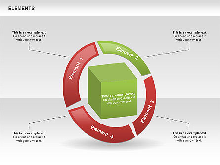 Colección de Formas y Diagramas, Diapositiva 2, 00491, Gráficos circulares — PoweredTemplate.com