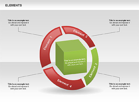 Colección de Formas y Diagramas, Diapositiva 3, 00491, Gráficos circulares — PoweredTemplate.com