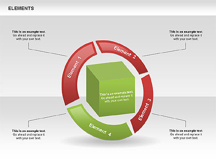 Colección de Formas y Diagramas, Diapositiva 4, 00491, Gráficos circulares — PoweredTemplate.com