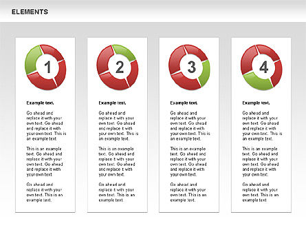 Shapes and Diagrams Collection, Slide 5, 00491, Pie Charts — PoweredTemplate.com