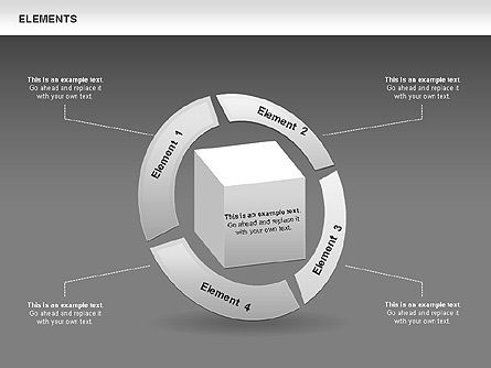 Shapes e coleção de diagramas, Deslizar 7, 00491, Gráficos circulares — PoweredTemplate.com