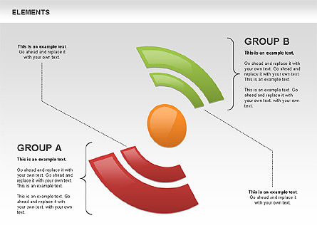 Shapes and Diagrams Collection, Slide 8, 00491, Pie Charts — PoweredTemplate.com