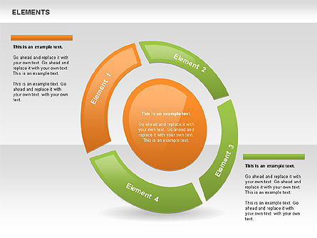 Shapes and Diagrams Collection, Slide 9, 00491, Pie Charts — PoweredTemplate.com
