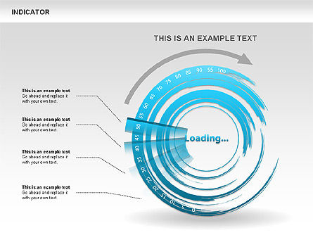 Indicator diagrammen, Gratis PowerPoint-sjabloon, 00492, Stage diagrams — PoweredTemplate.com