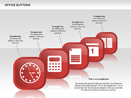 Coleção de botões de negócios, Modelo do PowerPoint, 00497, Ícones — PoweredTemplate.com