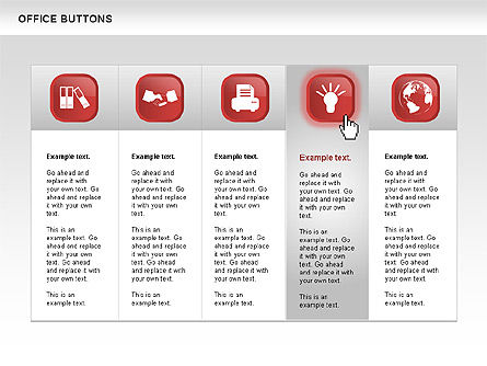 Collection de boutons d'affaires, Diapositive 6, 00497, Icônes — PoweredTemplate.com