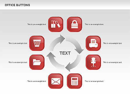 Collection de boutons d'affaires, Diapositive 8, 00497, Icônes — PoweredTemplate.com