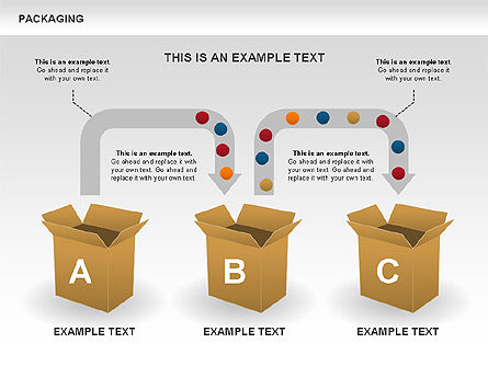 Diagrammes d'emballage, Diapositive 6, 00498, Schémas de procédés — PoweredTemplate.com