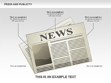 新闻宣传, PowerPoint模板, 00500, 阶段图 — PoweredTemplate.com