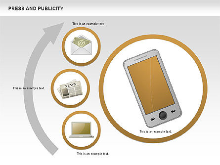 Prensa y publicidad, Diapositiva 10, 00500, Diagramas de la etapa — PoweredTemplate.com