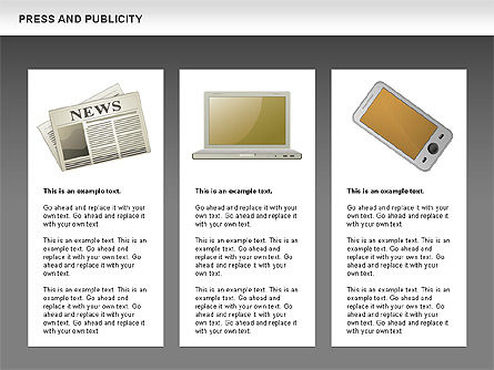 Prensa y publicidad, Diapositiva 13, 00500, Diagramas de la etapa — PoweredTemplate.com