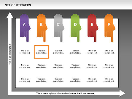 Hand stickers, Dia 14, 00502, Icoontjes — PoweredTemplate.com