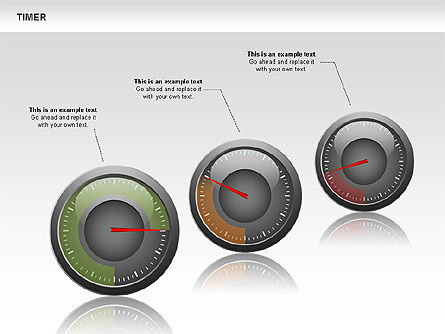 Diagrammes de l'étape du chronomètre, Diapositive 11, 00503, Timelines & Calendars — PoweredTemplate.com