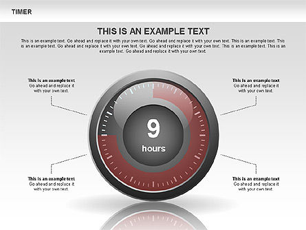 Diagrammes de l'étape du chronomètre, Diapositive 12, 00503, Timelines & Calendars — PoweredTemplate.com