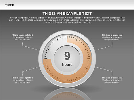 Diagrammes de l'étape du chronomètre, Diapositive 14, 00503, Timelines & Calendars — PoweredTemplate.com
