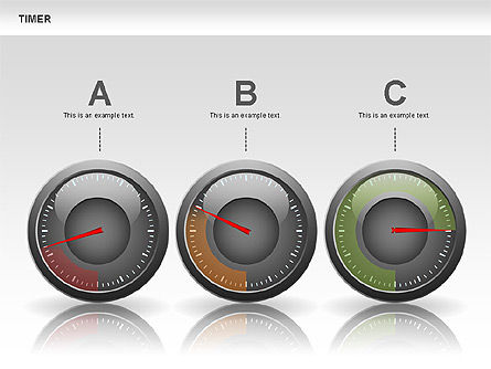 Diagrammes de l'étape du chronomètre, Diapositive 4, 00503, Timelines & Calendars — PoweredTemplate.com