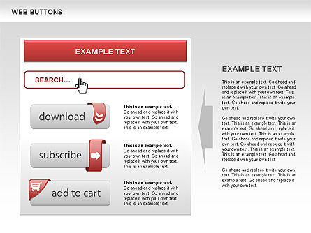 Webボタンと図, 無料 PowerPointテンプレート, 00505, プロセス図 — PoweredTemplate.com