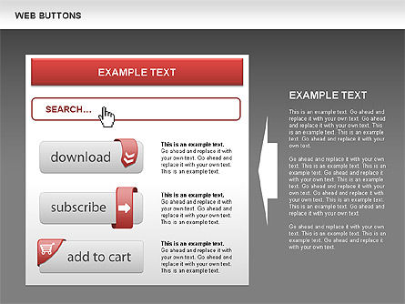 网页按钮和图表, 幻灯片 11, 00505, 流程图 — PoweredTemplate.com