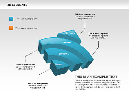 3D RSS Shapes, Free PowerPoint Template, 00506, Shapes — PoweredTemplate.com