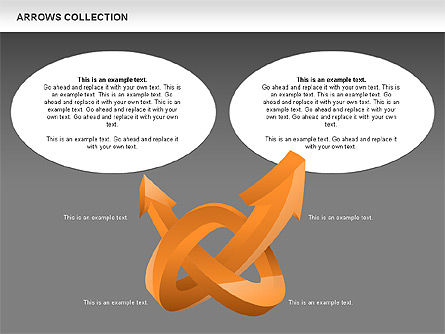 Flèches d'arc 3d, Diapositive 13, 00507, Formes — PoweredTemplate.com