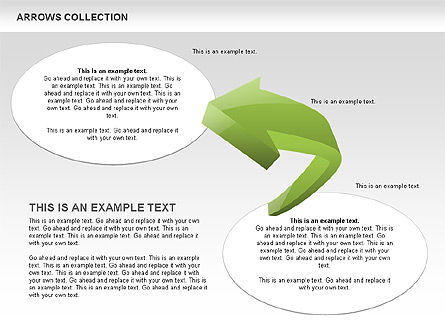 Flèches d'arc 3d, Diapositive 5, 00507, Formes — PoweredTemplate.com