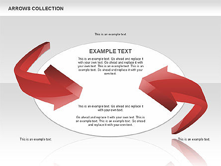 Flechas de arco 3D, Diapositiva 8, 00507, Formas — PoweredTemplate.com