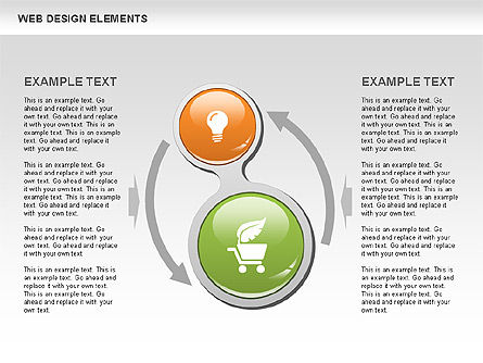 웹 디자인 다이어그램, 슬라이드 6, 00510, 프로세스 도표 — PoweredTemplate.com
