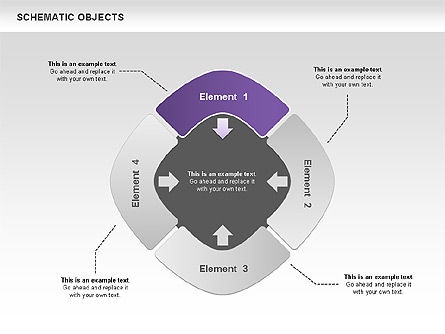 Objetos de proceso esquemáticos, Diapositiva 2, 00512, Formas — PoweredTemplate.com