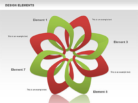Sovrapposizione di forme di colore dei petali, Slide 11, 00514, Forme — PoweredTemplate.com