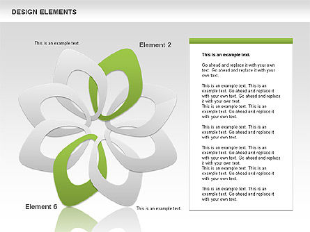 Überlappende Blütenblätter Farbe Formen, Folie 6, 00514, Schablonen — PoweredTemplate.com