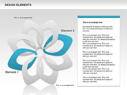 重なり合った花弁の色の形, スライド 7, 00514, 図形 — PoweredTemplate.com