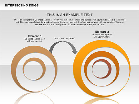 Anillos de intersección, Diapositiva 10, 00515, Formas — PoweredTemplate.com