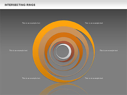 Anillos de intersección, Diapositiva 14, 00515, Formas — PoweredTemplate.com