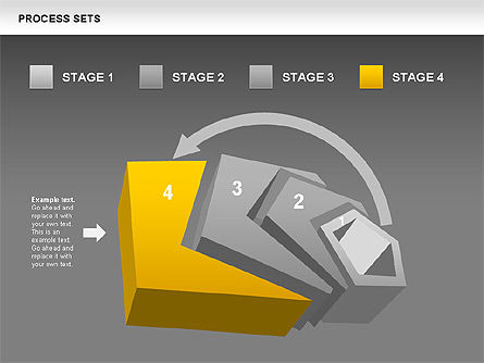 Processus et étapes, Diapositive 12, 00516, Schémas de procédés — PoweredTemplate.com