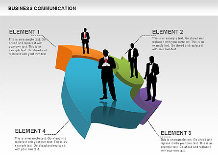 Os diagramas de negócios, Deslizar 6, 00517, Formas — PoweredTemplate.com